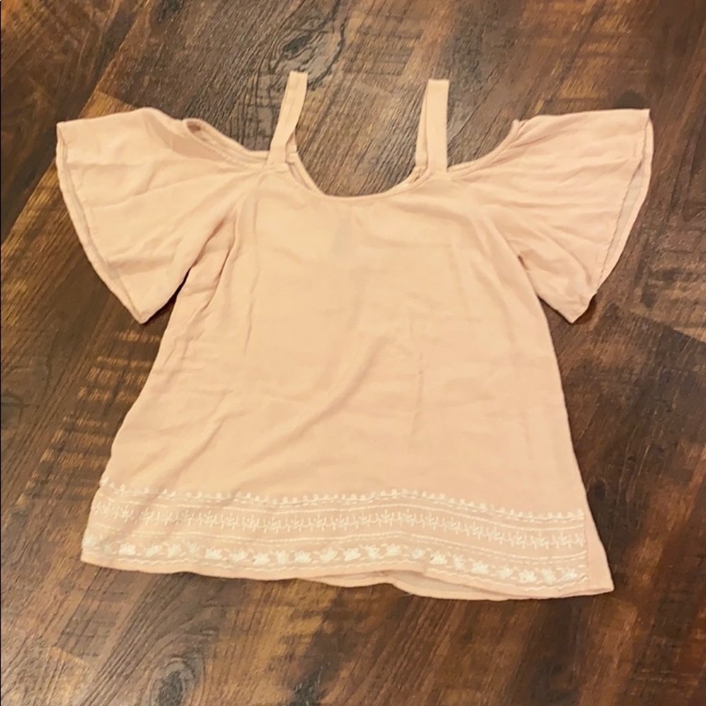 Pink flowy top